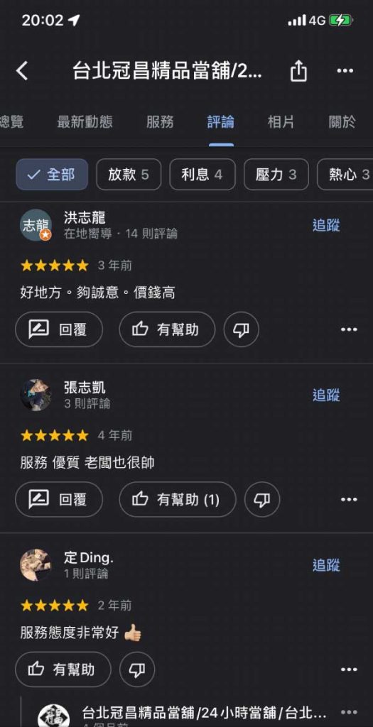 台北當舖-冠昌當舖-google地圖商家