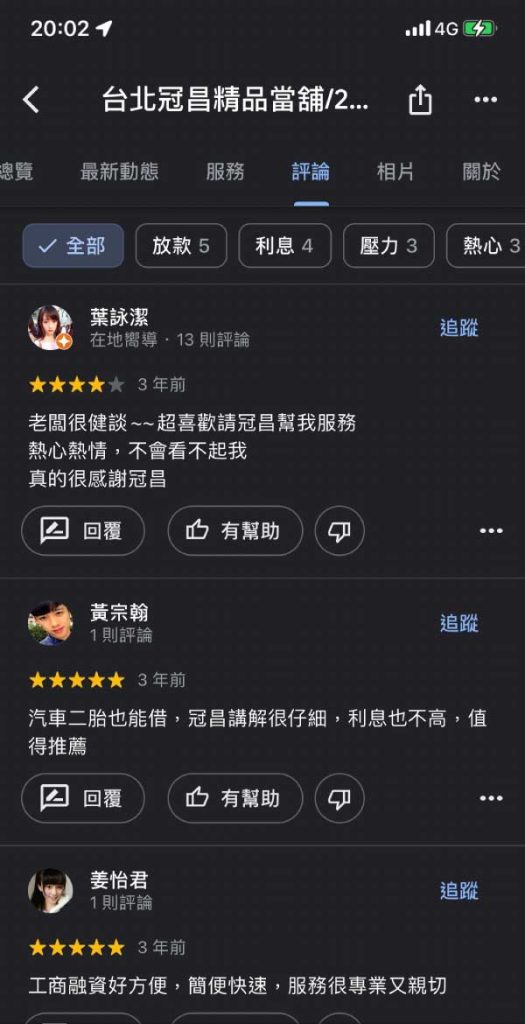 台北當舖-冠昌當舖-google地圖商家